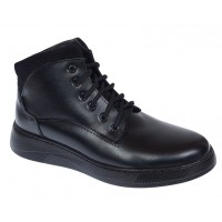 Oferta Marimea 40 Ghete barbati casual din piele naturala imblanite, cu siret L415N